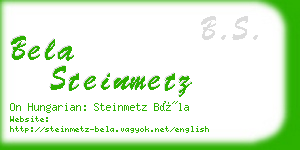 bela steinmetz business card